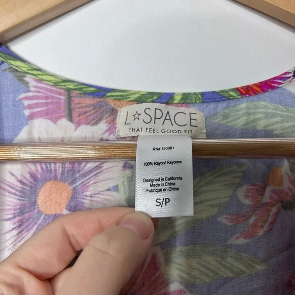 L*space Sunshine Feels Floral Wrap Dress Mini Women’s Small Purple Bloomcore - Picture 7 of 11